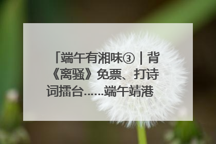 端午有湘味③｜背《离骚》免票、打诗词擂台……端午靖港古镇趣味多